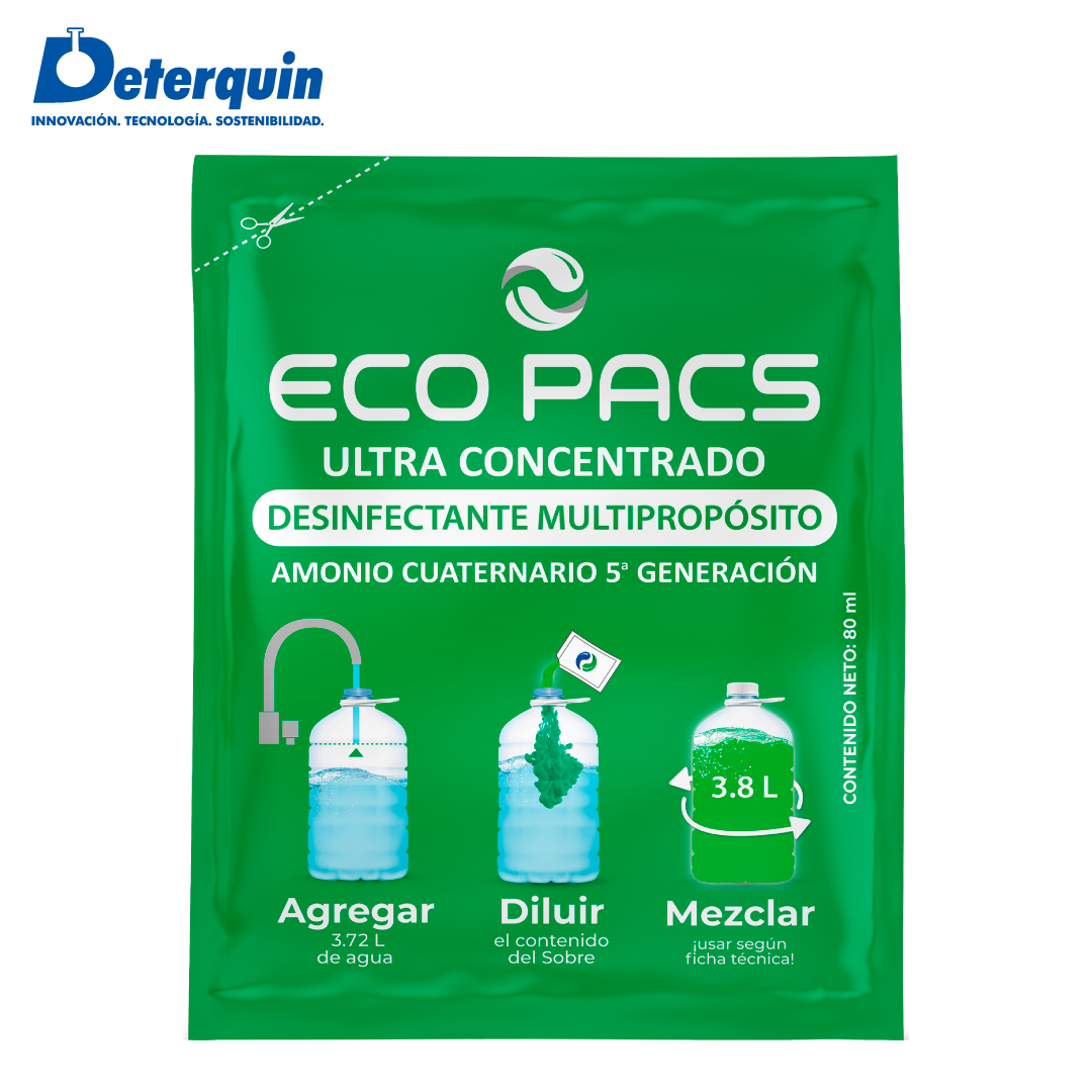 Deterquin Eco Pacs Desinfectante Multiusos 80 ml