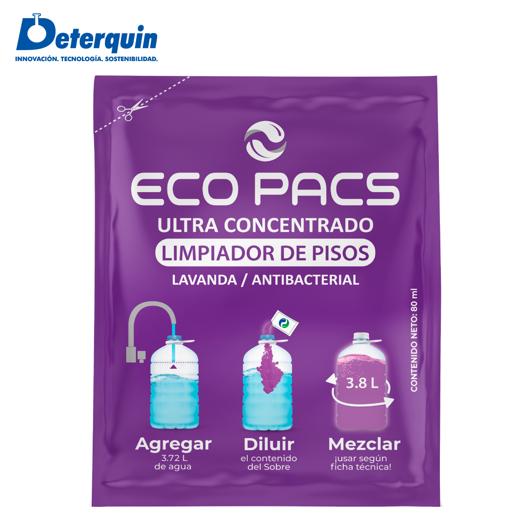 Deterquin Eco Pacs limpiapisos Industrial 80 ml